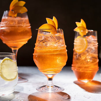 We’ve stirred up a custom cocktail to celebrate our new Chloe glassware collection - introducing the Parisian Peach Sparkler!