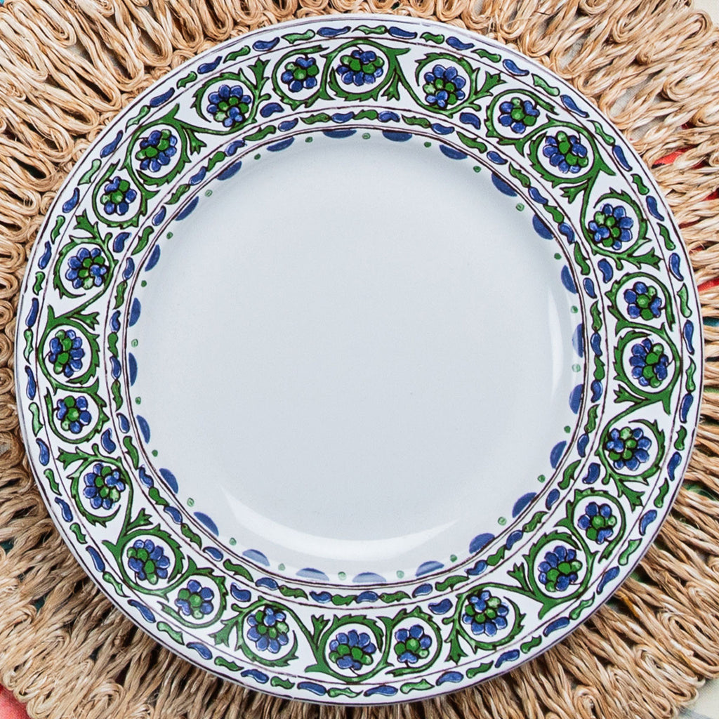 Veronica Beard Dinner Plate On Rattan Placemat