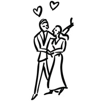 Wedding couple illustration