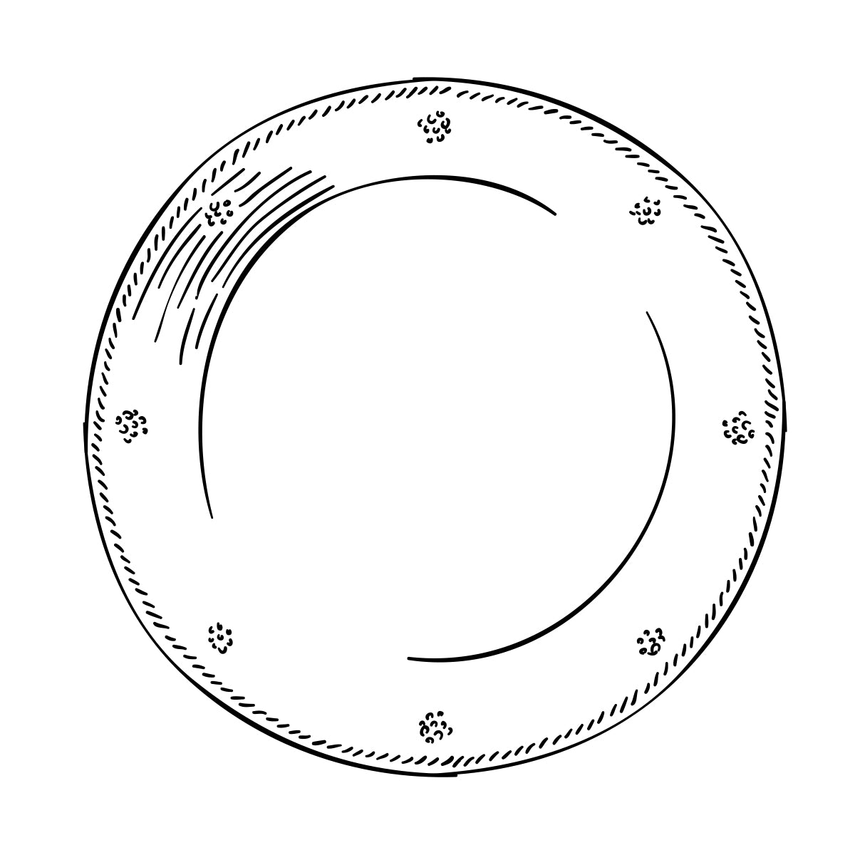 Berry \u0026 Thread Illustration of a dinner plate.